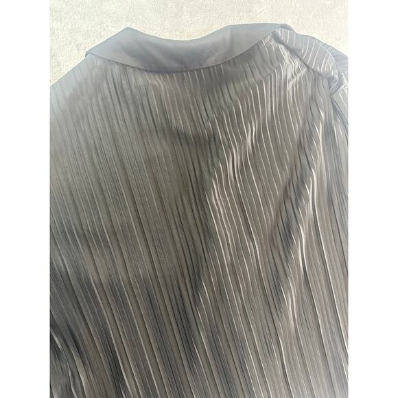 Commense "Charlotte" Oversized Button Up Collared Blouse - Black - Size S - Picture 7 of 9